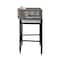 Armen Living Felicia Outdoor Patio Bar Stool in Aluminum with Gray Rope and Cushions 840254333116 - alternate 2